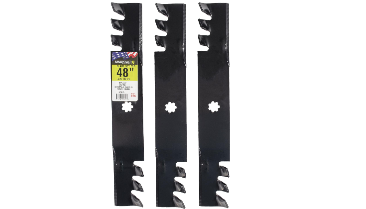 MaxPower 561812XB Set of Commercial Mulching Blades for 48" John Deere Mowers